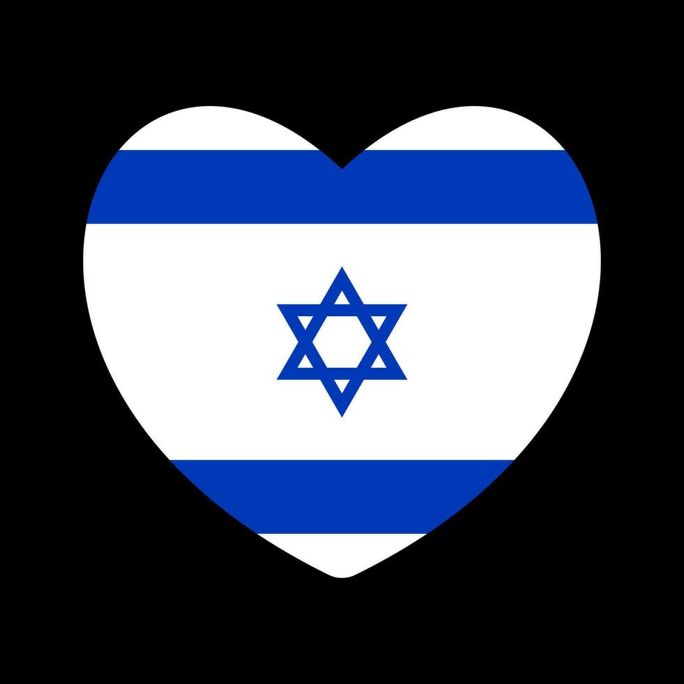 permanent avec Israël, Israël drapeau avec cœur vecteur