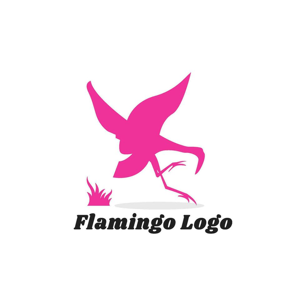 flamant logo. rose flamant logo. flamant oiseau logo. vecteur