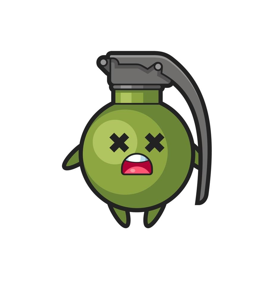 le personnage mascotte de la grenade morte vecteur