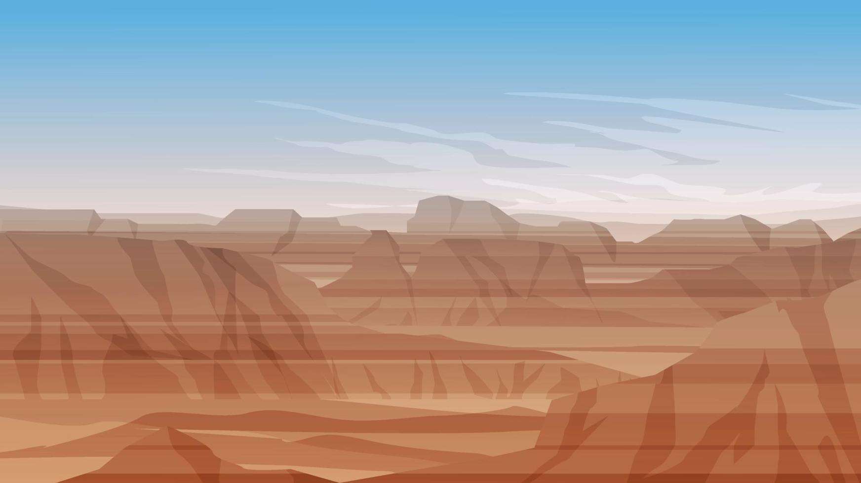 beau paysage de canyon vecteur