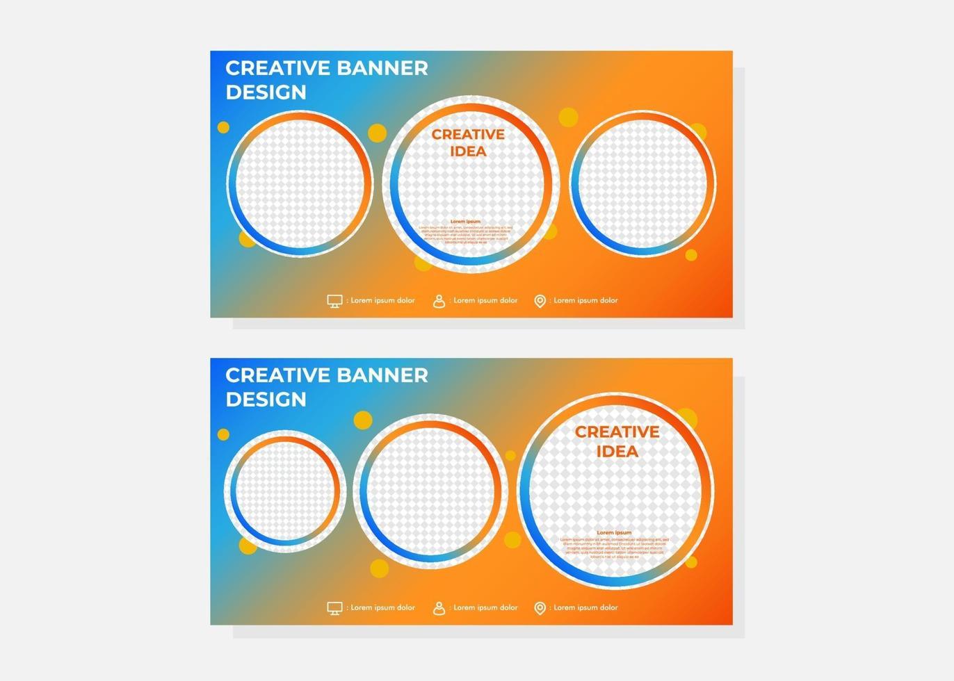 modèle de bannière dégradé idée créative vecteur