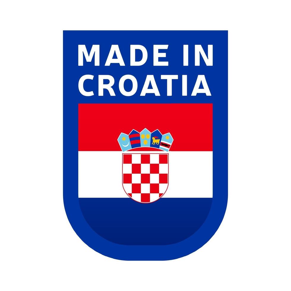 icône faite en croatie vecteur