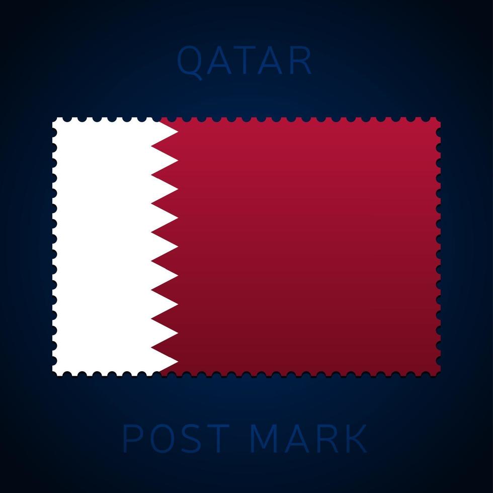 marque d'affranchissement du qatar. vecteur