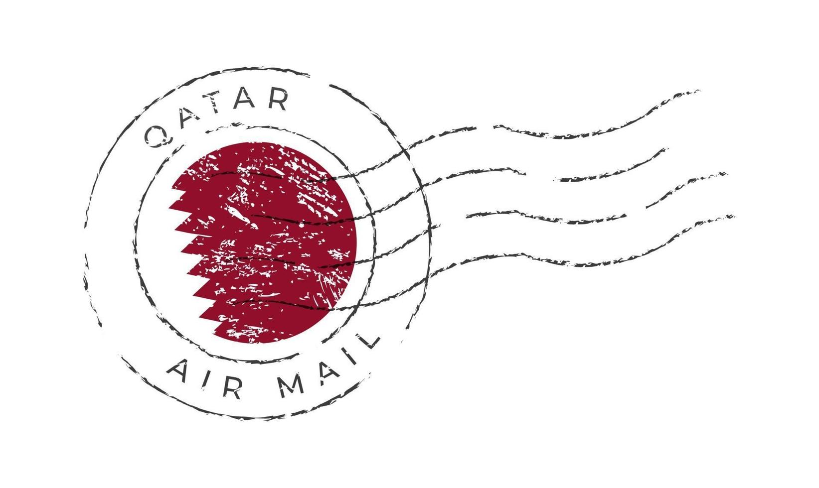 marque d'affranchissement du qatar. vecteur