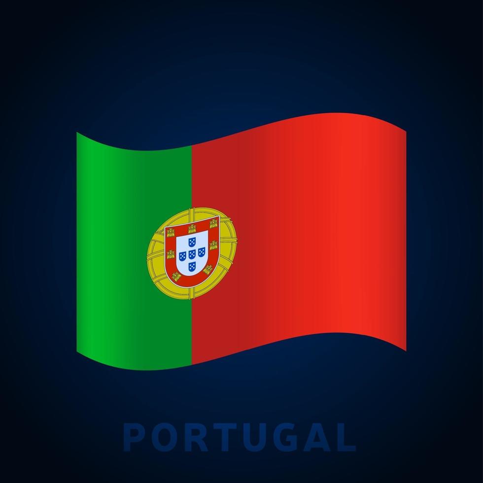 drapeau de vecteur d'onde du Portugal.
