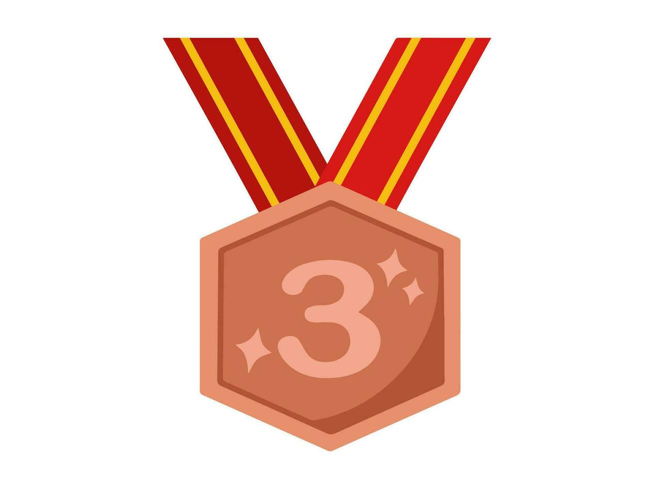 bronze médaille 3e endroit récompense vecteur