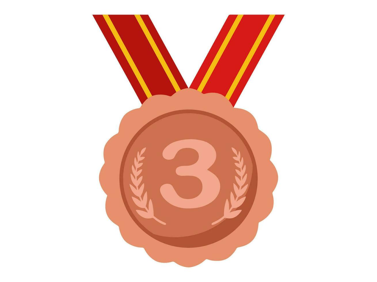 3e endroit bronze médaille illustration vecteur