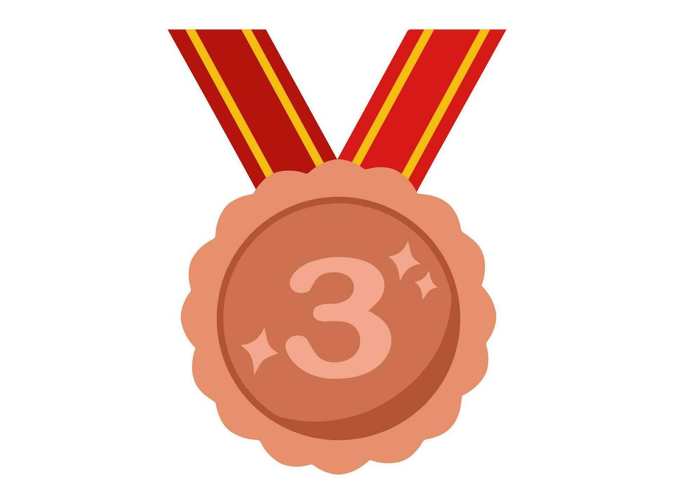 bronze médaille 3e endroit récompense vecteur