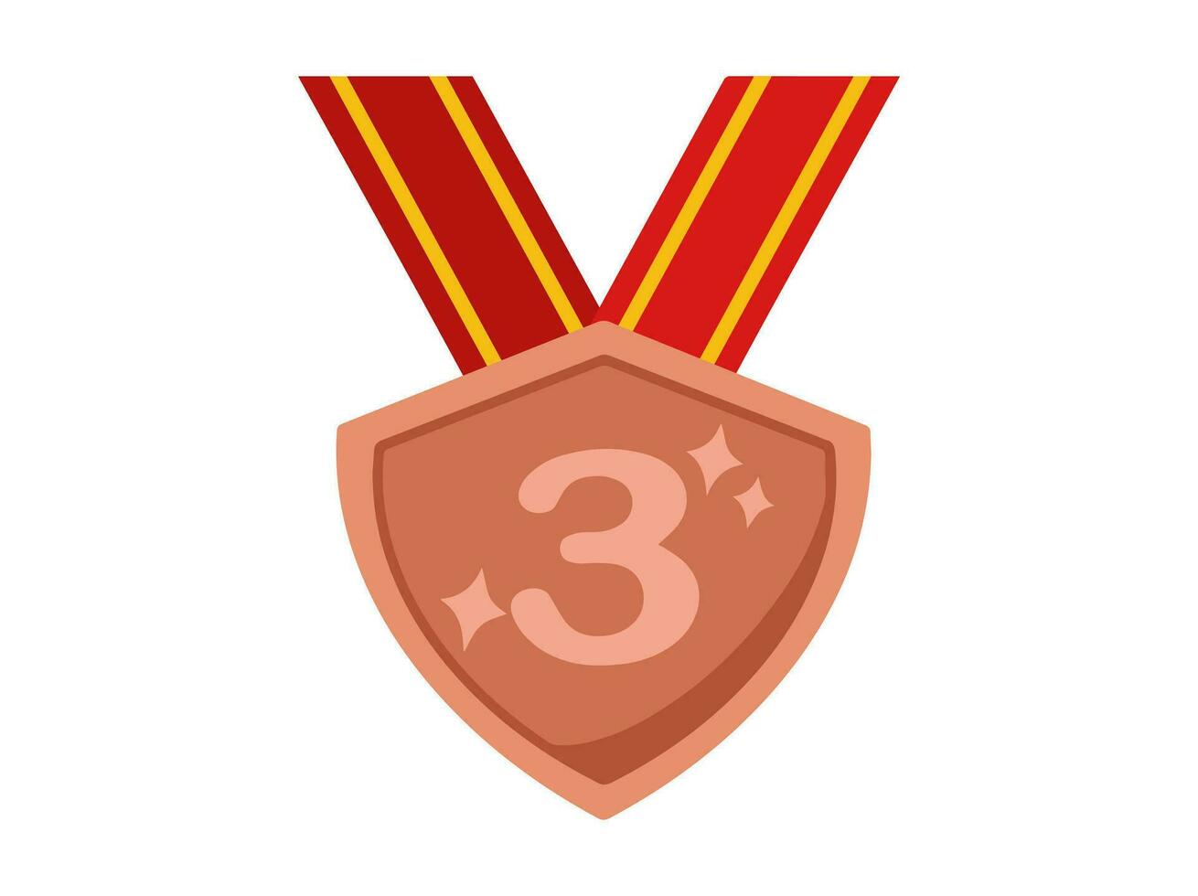 bronze médaille 3e endroit récompense vecteur