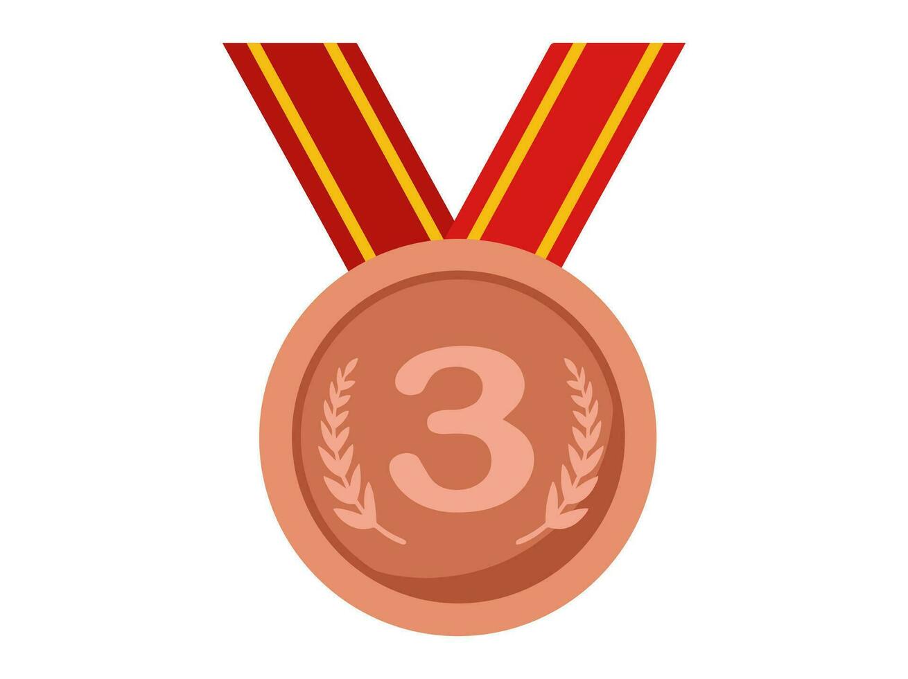 3e endroit bronze médaille illustration vecteur