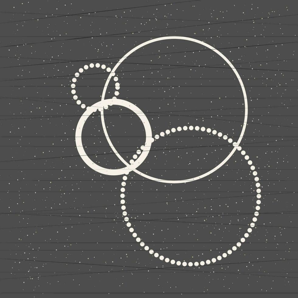 rond cercle forme icône minimaliste graphique monochrome affiche modèle vecteur