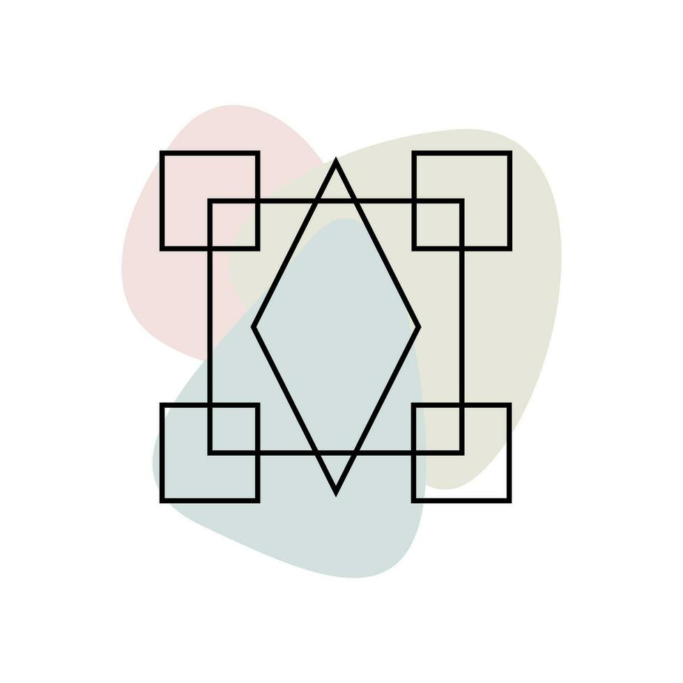 ethnique graphique forme symbole silhouette talisman forme griffonnage abstrait icône vecteur