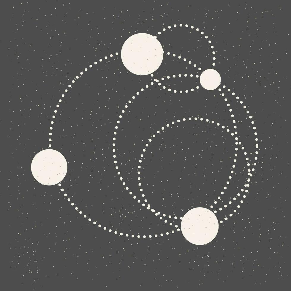 rond cercle forme icône minimaliste graphique monochrome affiche modèle vecteur