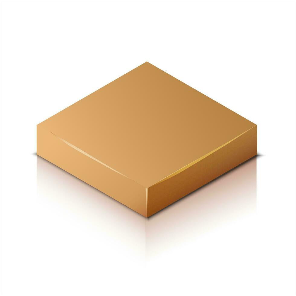 isométrique carton emballage boîte. 3d réaliste Icônes. vecteur illustration
