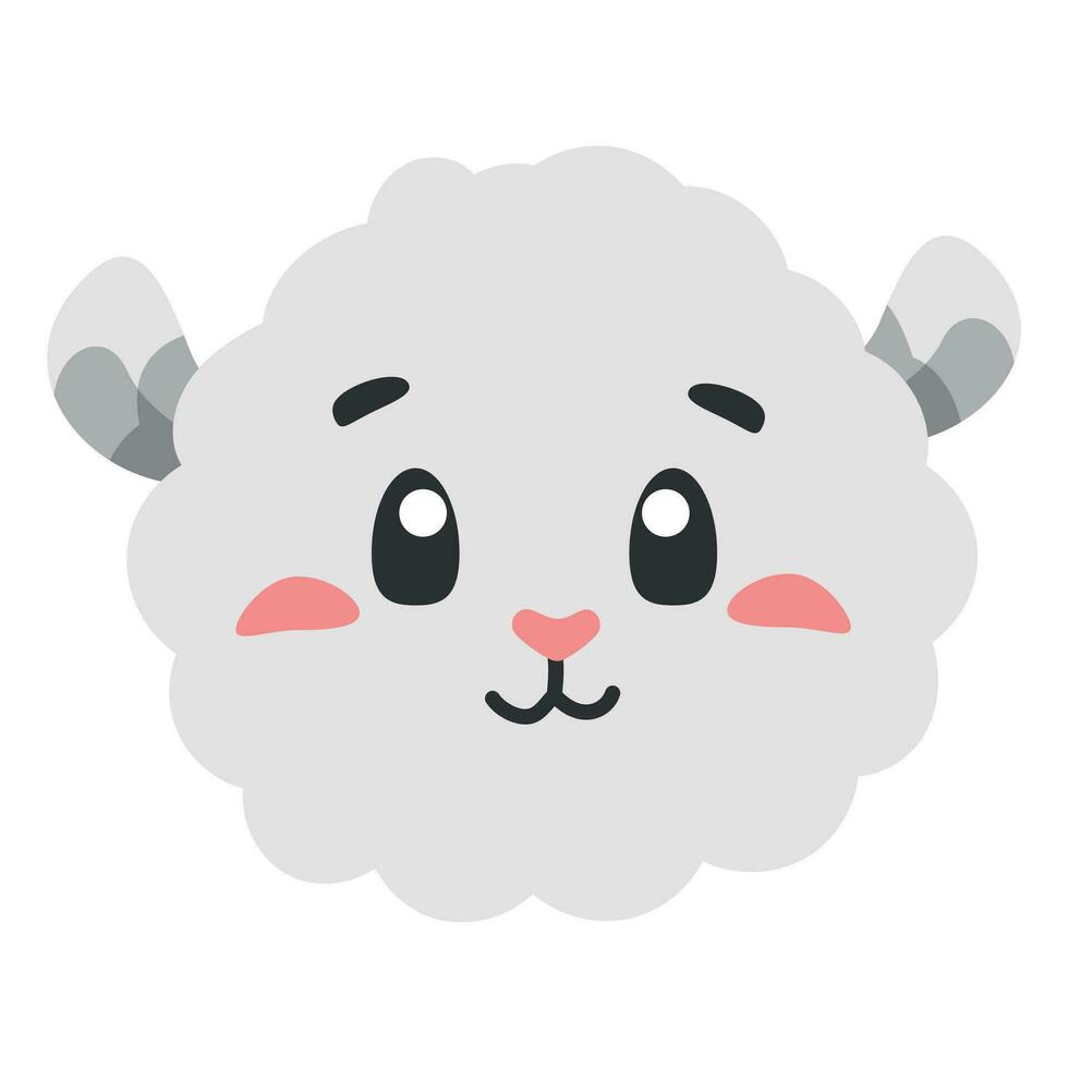 mignonne animal mouton icône, plat illustration pour votre conception plat style vecteur