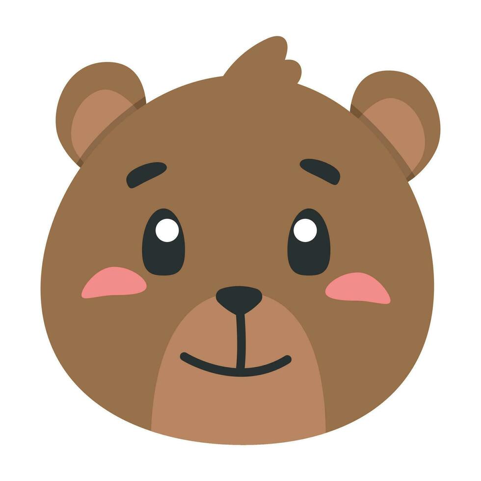 mignonne animal marron ours icône, plat illustration pour votre conception plat style vecteur