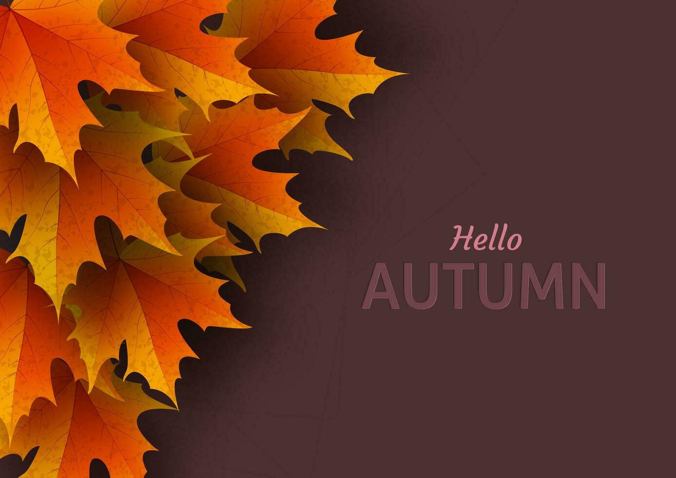 l'automne feuilles. brillant coloré l'automne chêne feuilles. modèle pour pancartes. saisonnier vente dans magasin. vecteur illustration
