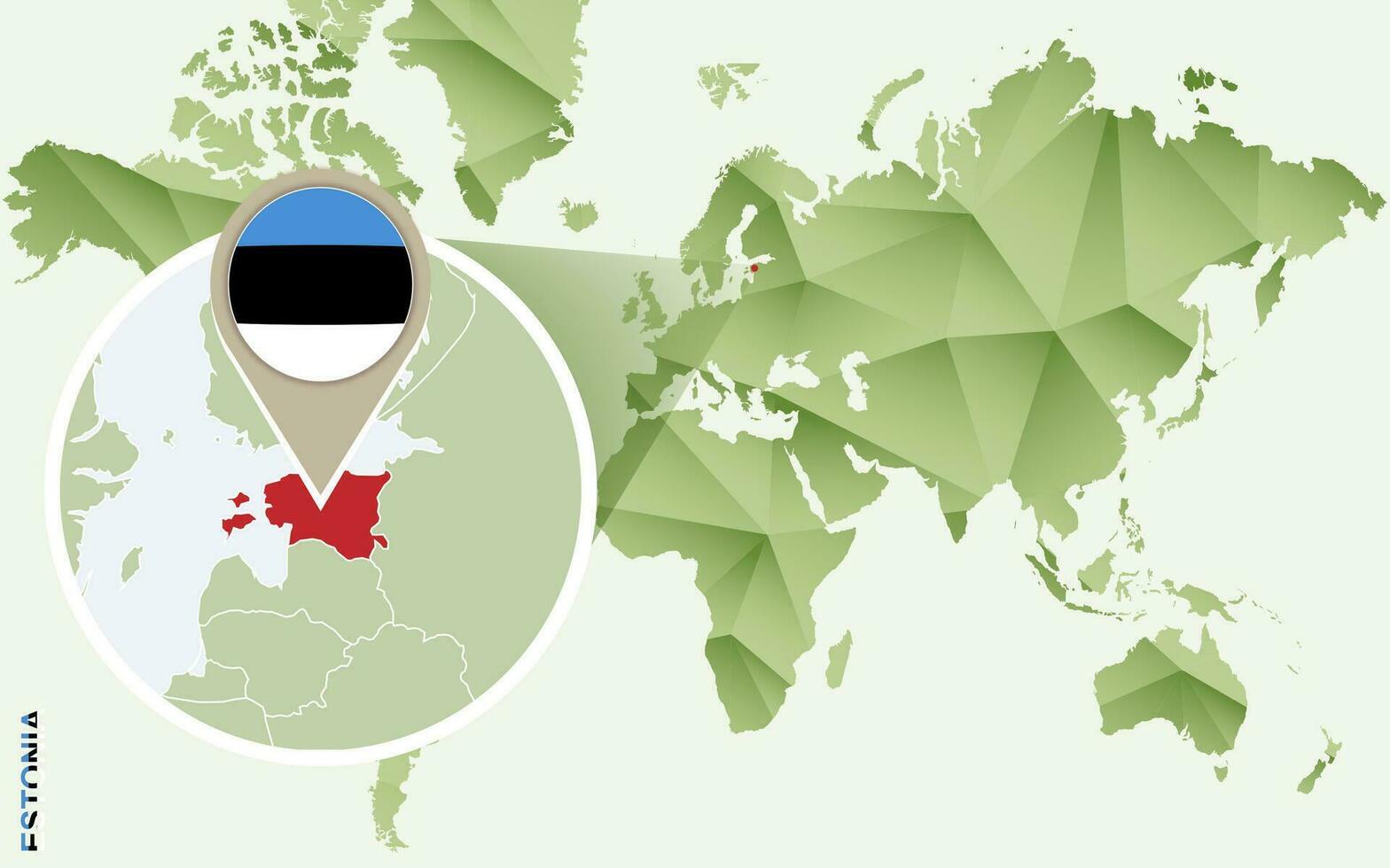 infographie pour Estonie, détaillé carte de Estonie avec drapeau. vecteur