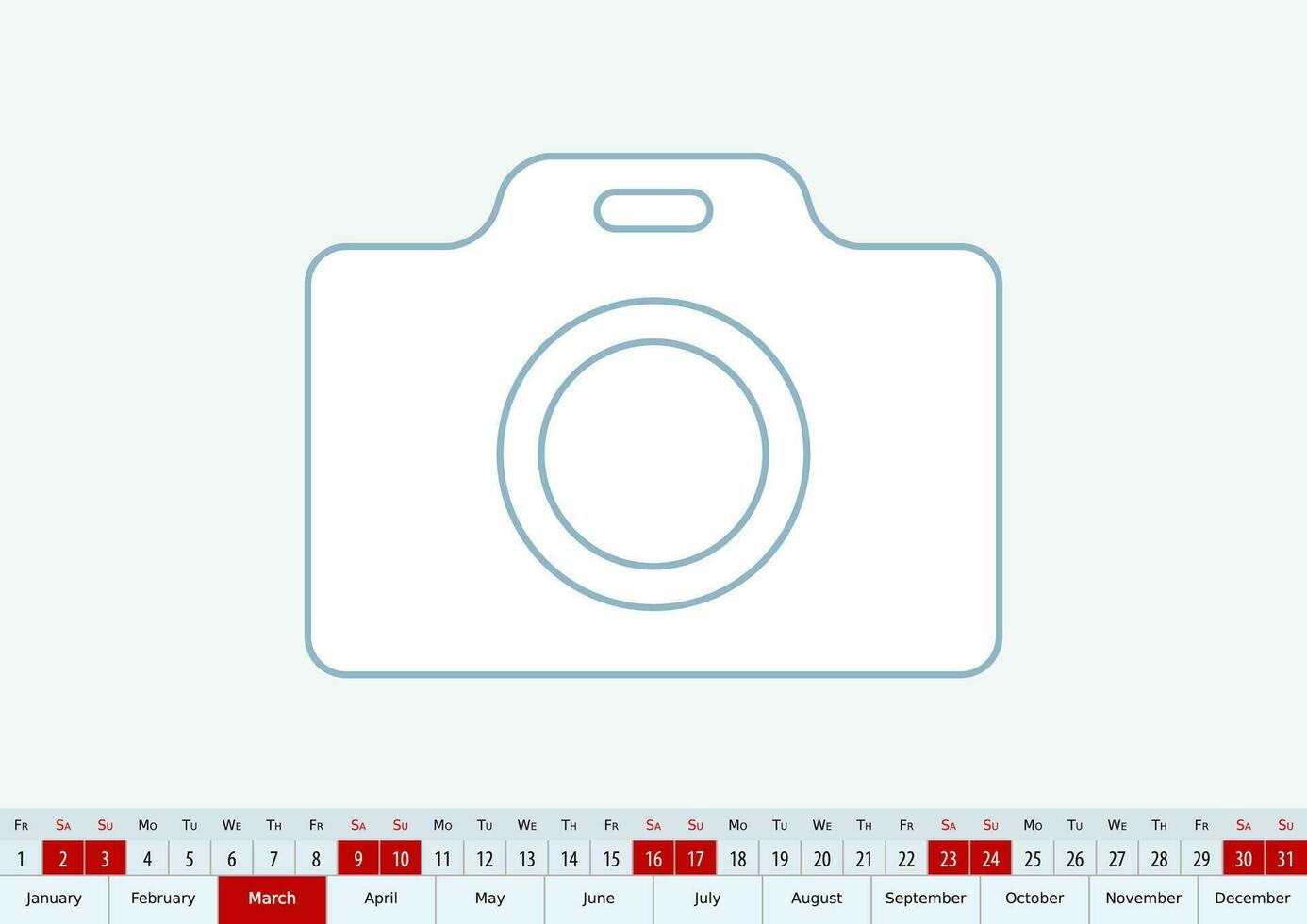 Mars 2024 pour bureau calendrier. vecteur modèle.