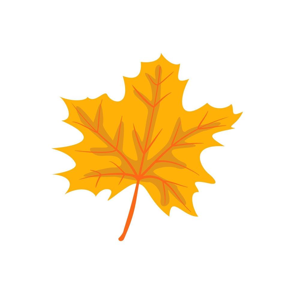 icône de feuille d'érable jaune. articles d'automne pour la décoration vecteur