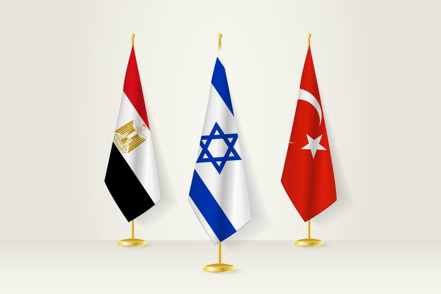 réunion concept entre Israël, Egypte et Turquie. vecteur