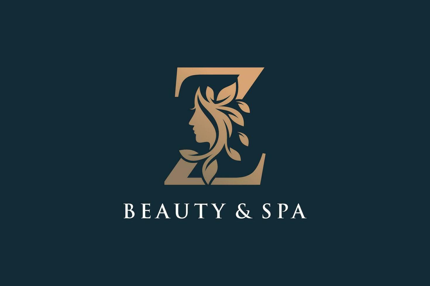 lettre logo avec beauté Créatif concept style prime vecteur