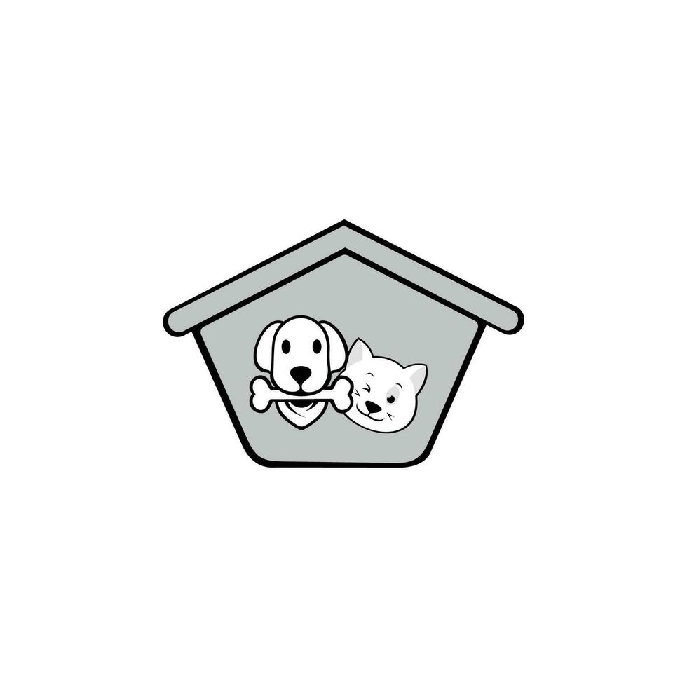 animaux domestiques Accueil vecteur logo. icône vecteur conception modèle dans blanc Contexte.