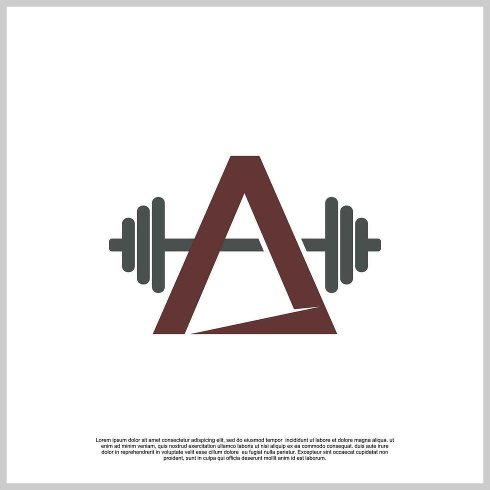 lettre Gym avec barbeau logo conception modèle unique concept prime vecteur