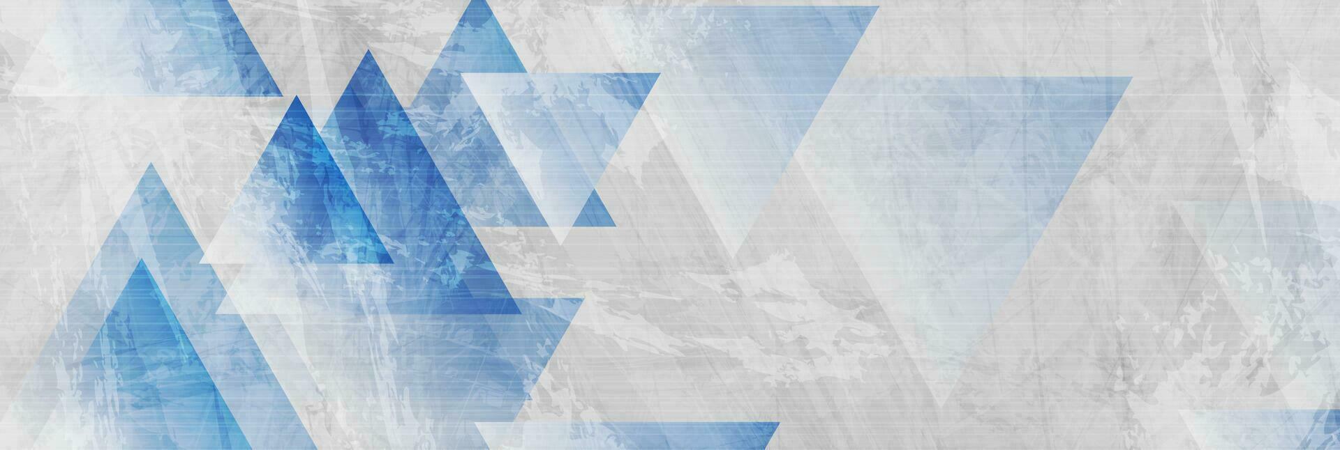 bleu et gris grunge Triangles abstrait Contexte vecteur