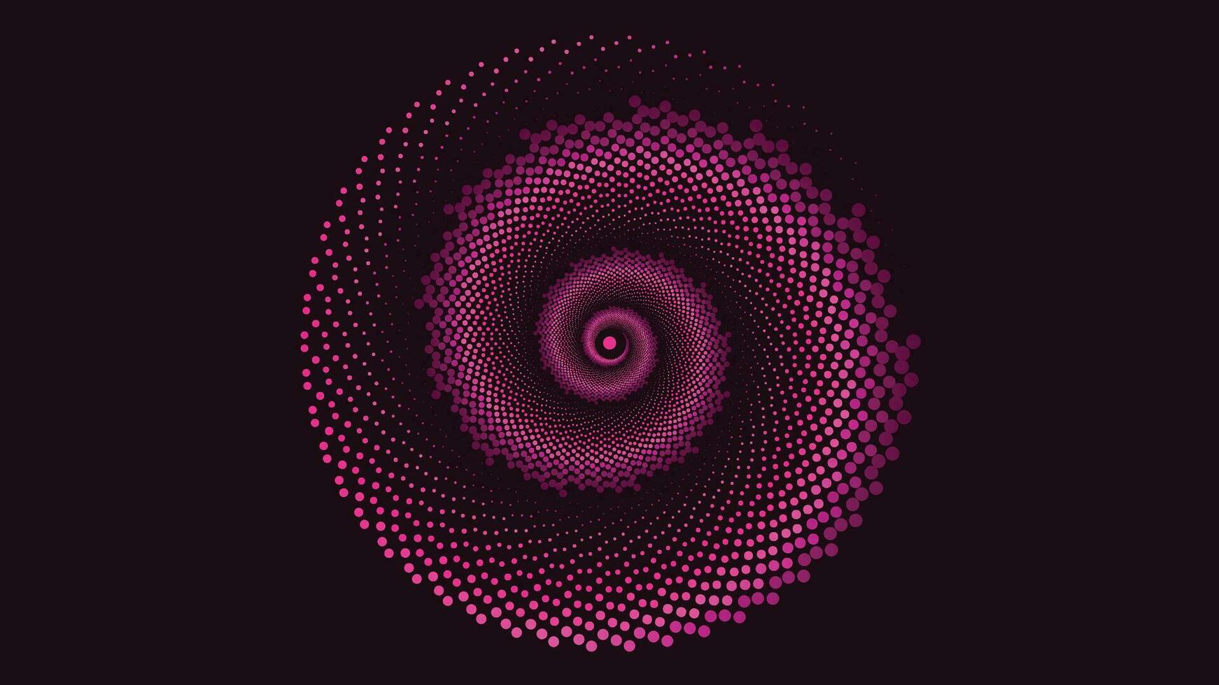 abstrait spirale à pois vortex forme violet Couleur Contexte. vecteur