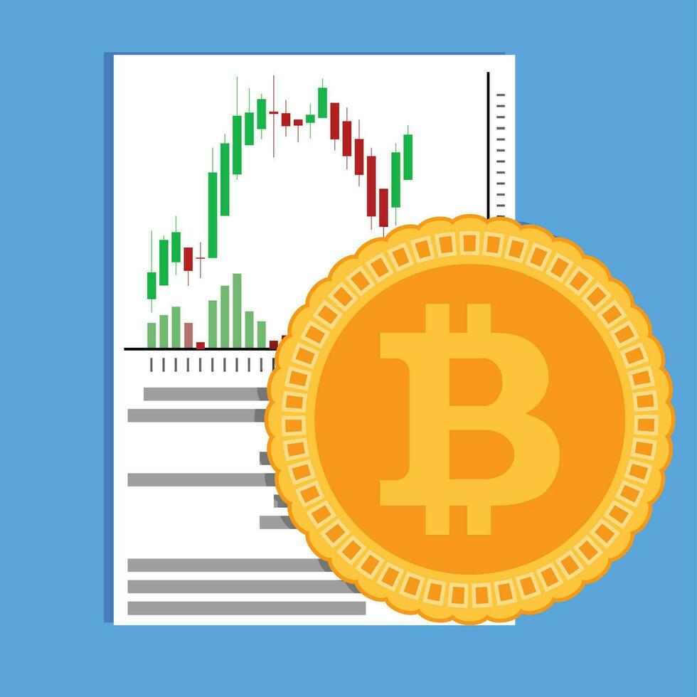 crypto échange affaires plat. argent la finance échange, bitcoin marché. vecteur illustration