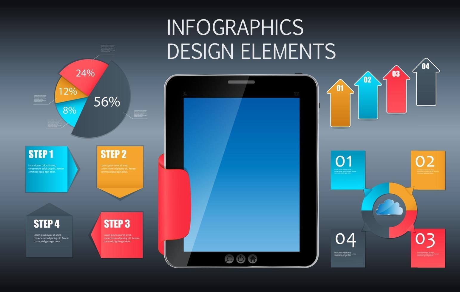 modèle d'infographie illustration vectorielle d'affaires vecteur