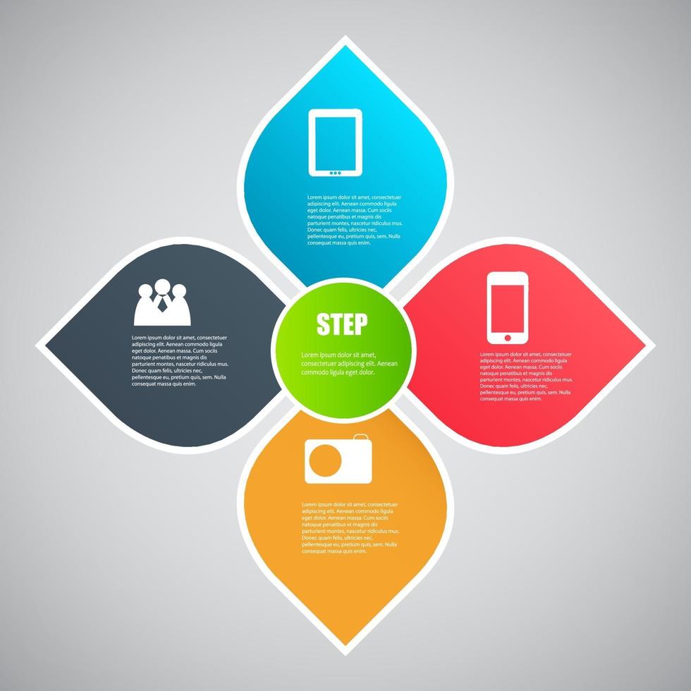 illustration vectorielle de modèle infographique vecteur