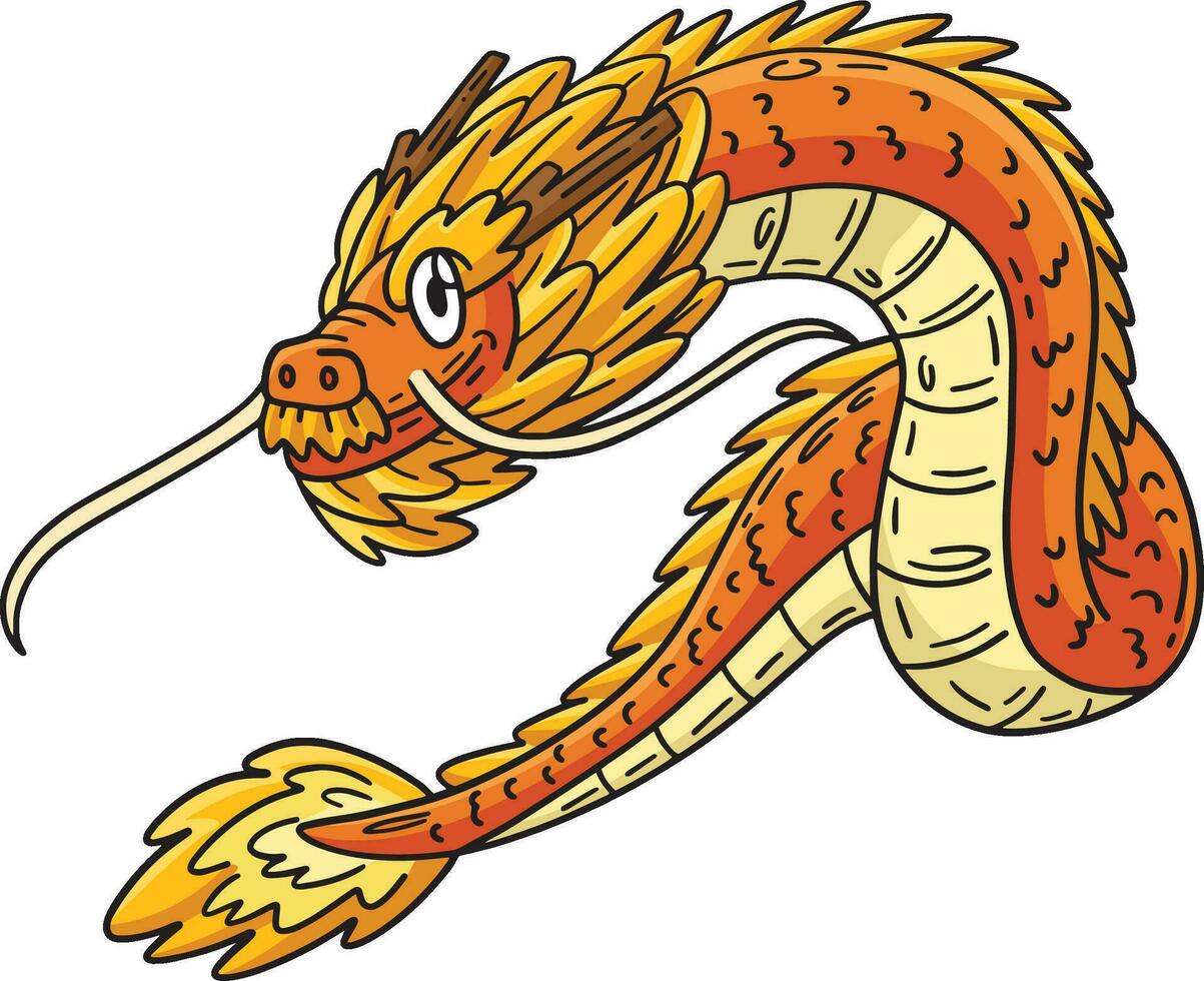 année de le dragon dansant dragon dessin animé clipart vecteur