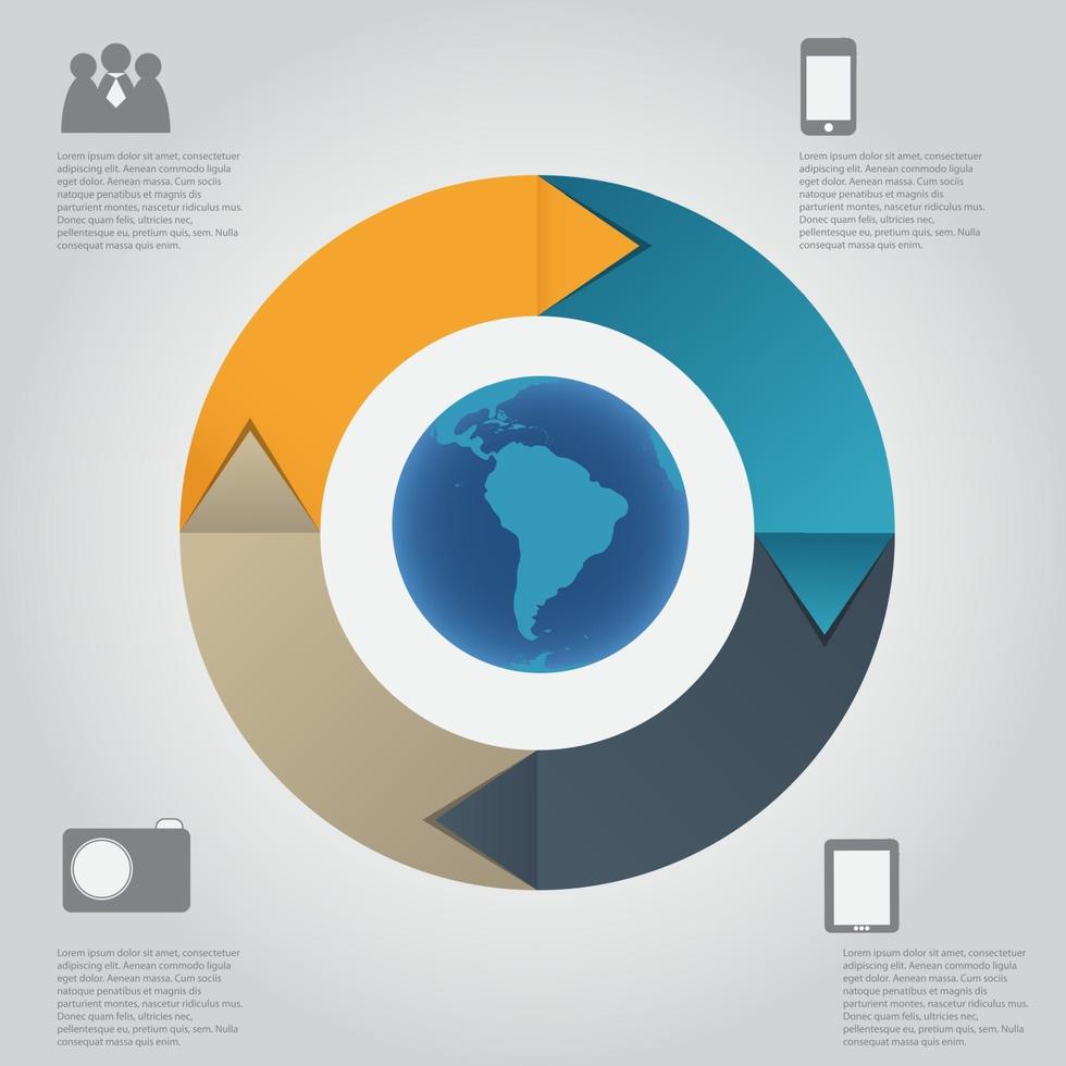 illustration vectorielle de modèle infographique vecteur