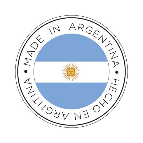 Fabriqué dans l&#39;icône de drapeau de l&#39;Argentine. vecteur