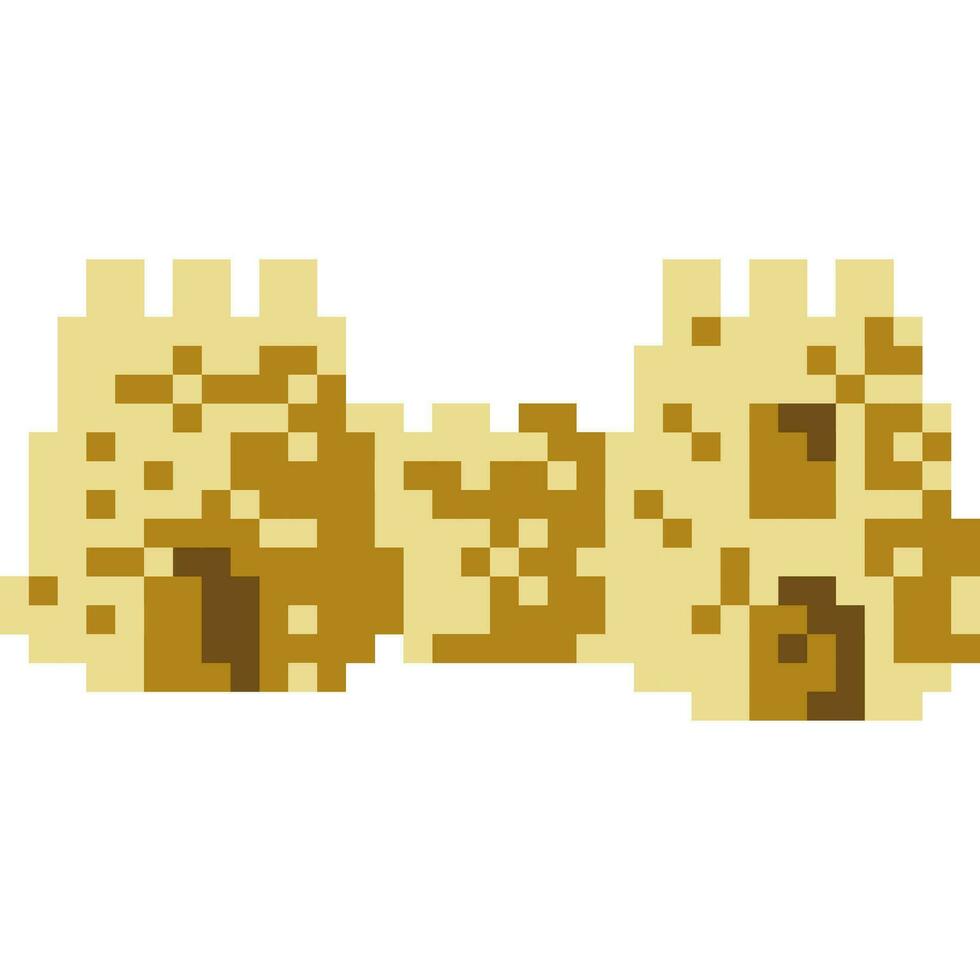 Château dessin animé icône dans pixel style vecteur