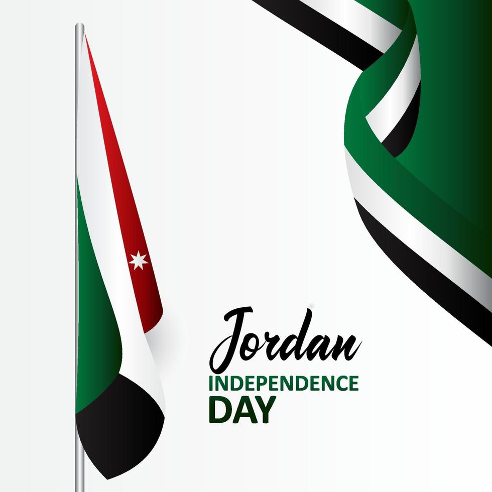 fond de conception joyeux jour de l'indépendance de la jordanie vecteur