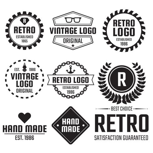 Logo vectoriel rétro vintage pour bannière