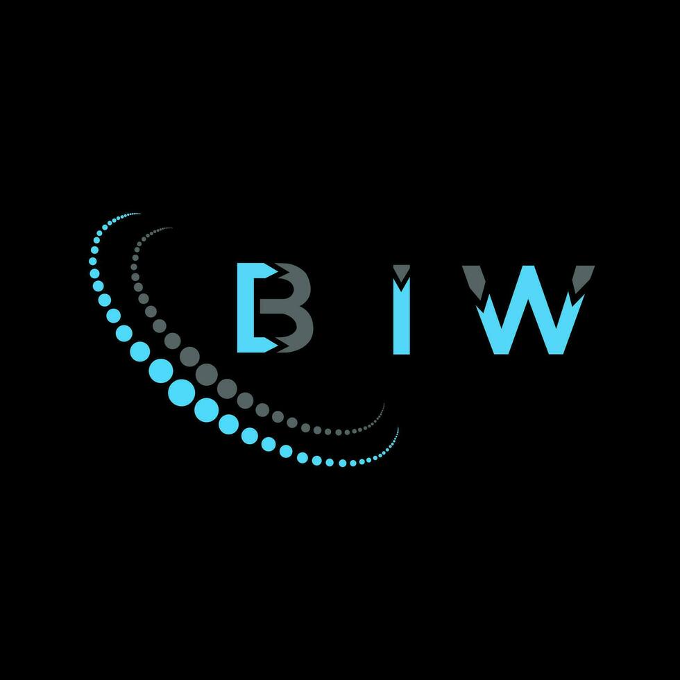 biw lettre logo Créatif conception. biw unique conception. vecteur