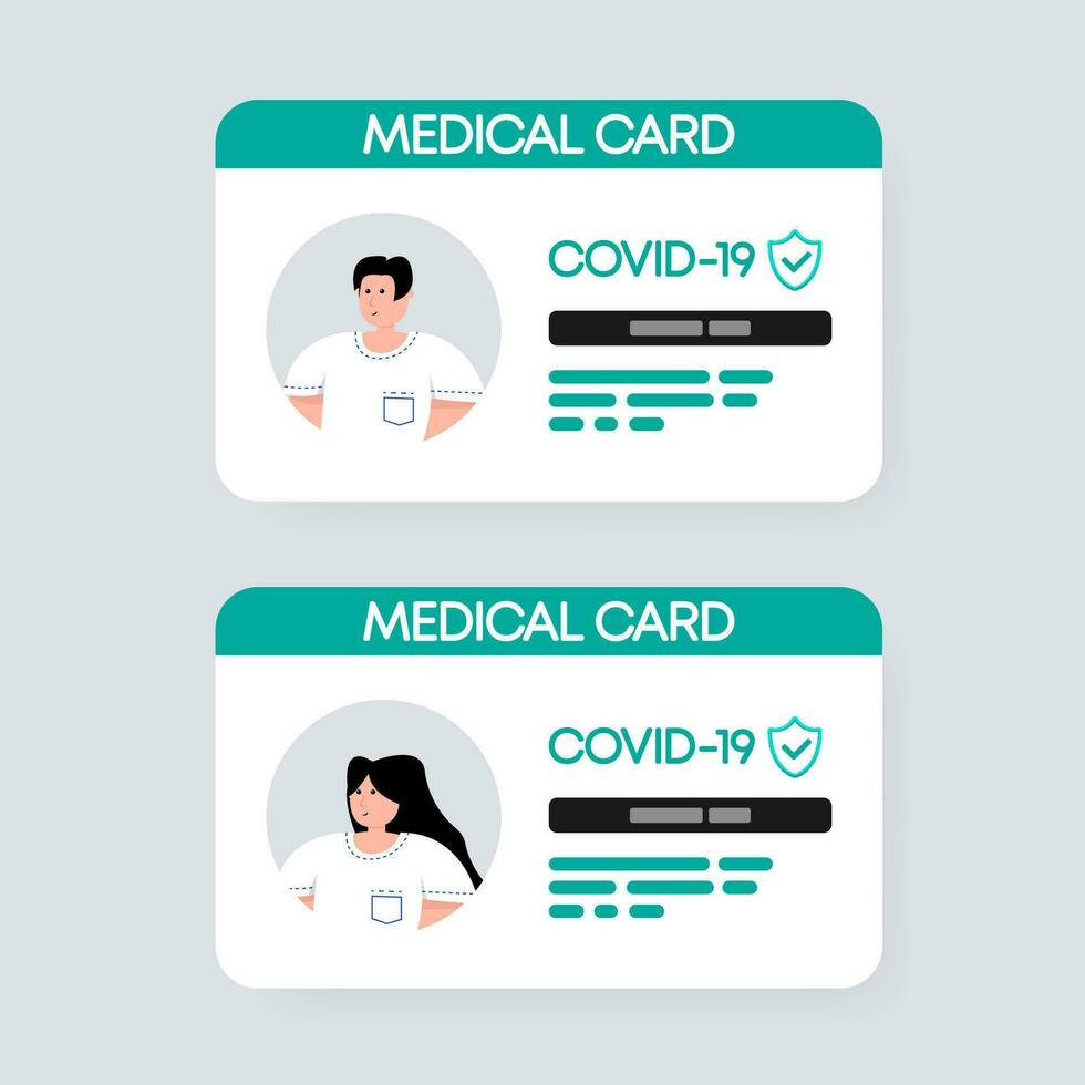 médical Assurance carte. santé passeport, santé se soucier politique. vecteur