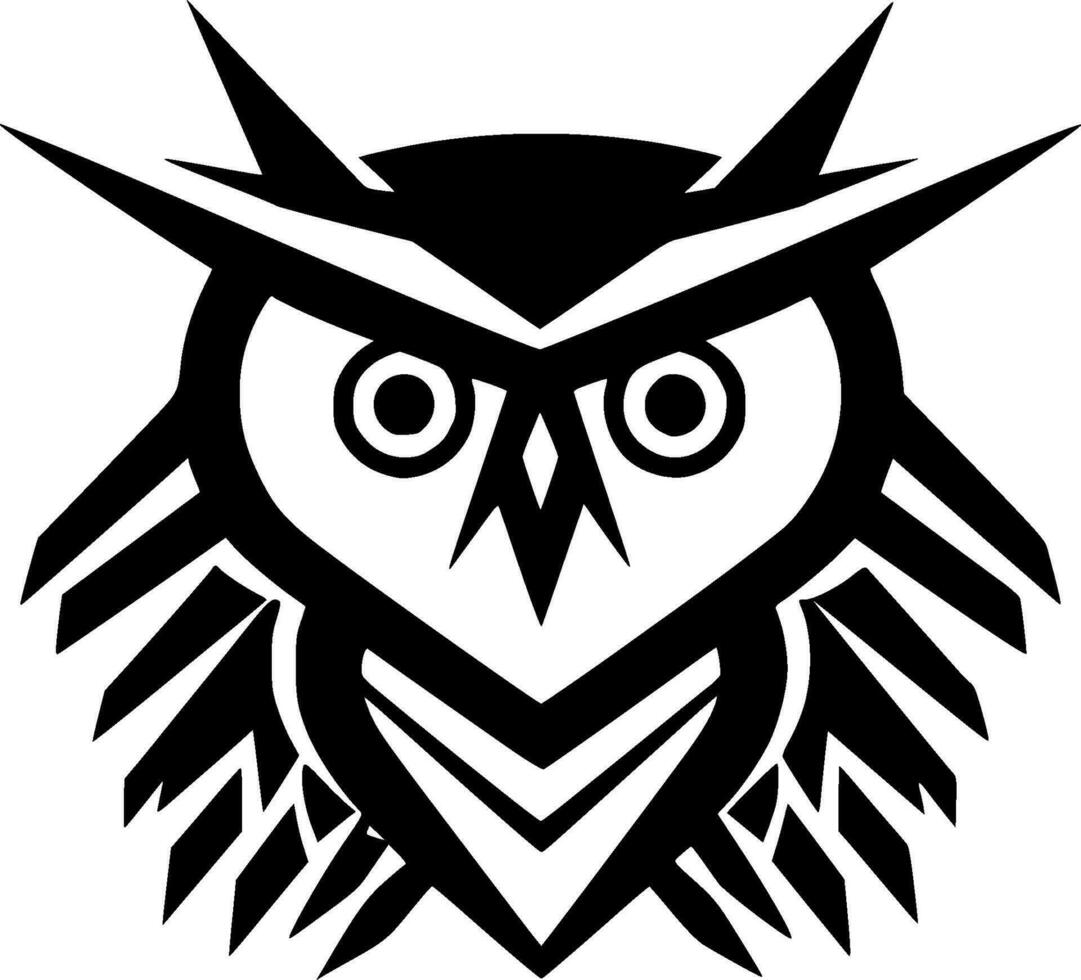 hibou, minimaliste et Facile silhouette - vecteur illustration