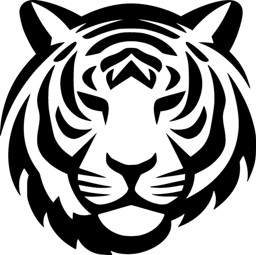 tigre - minimaliste et plat logo - vecteur illustration