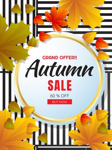 bannière de modèle de vente automne Vector background