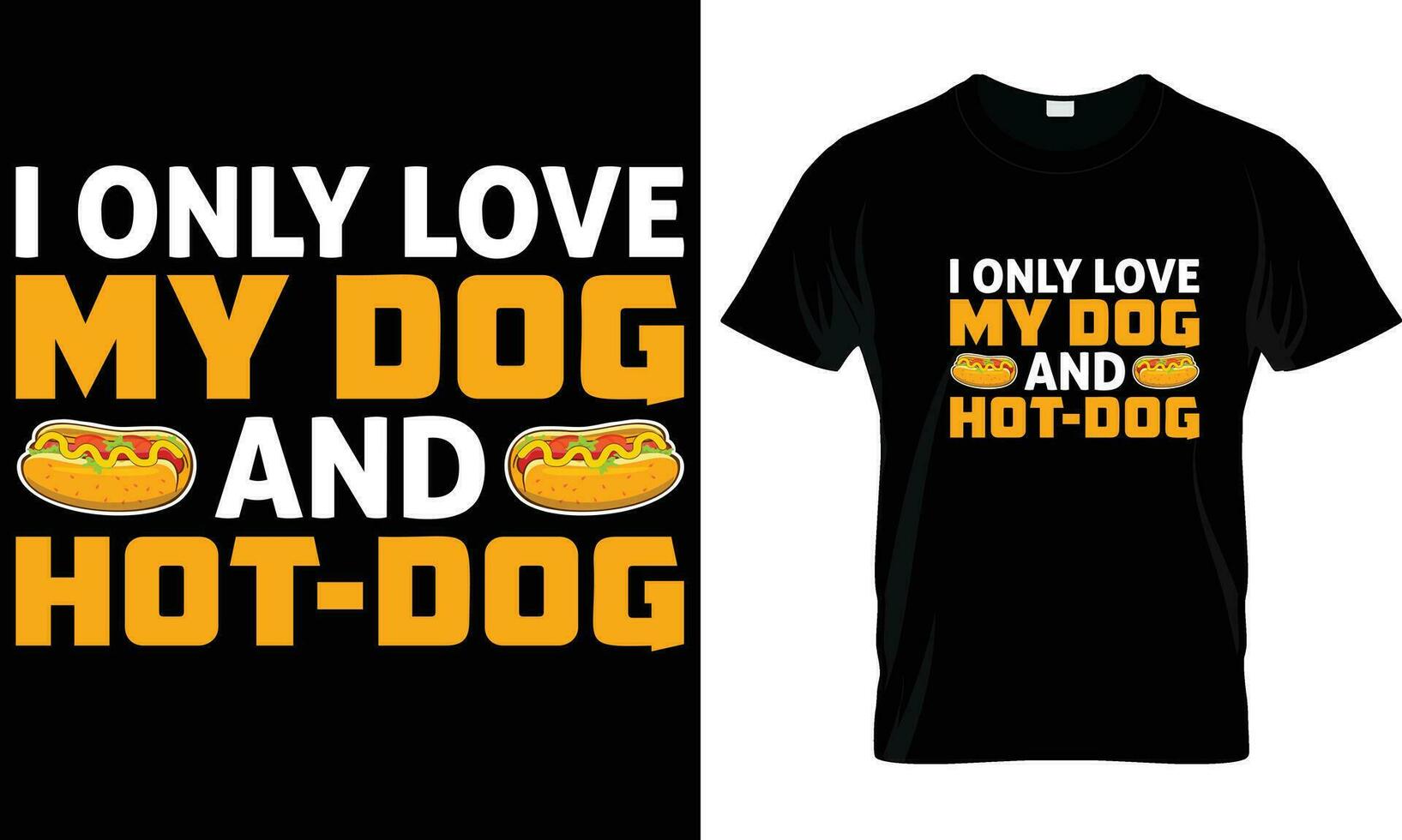 Hot-dog T-shirt conception vecteur graphique