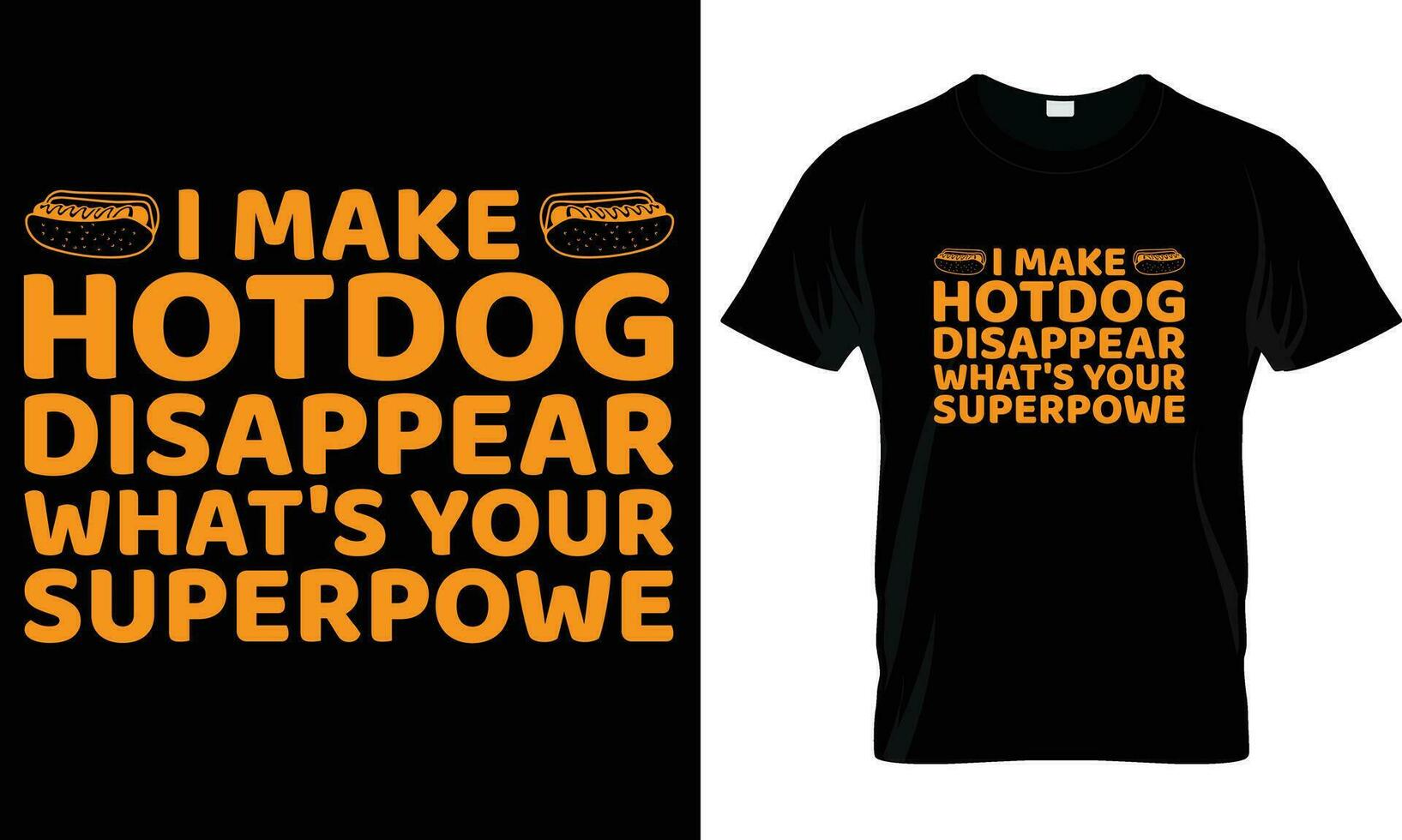 Hot-dog T-shirt conception vecteur graphique