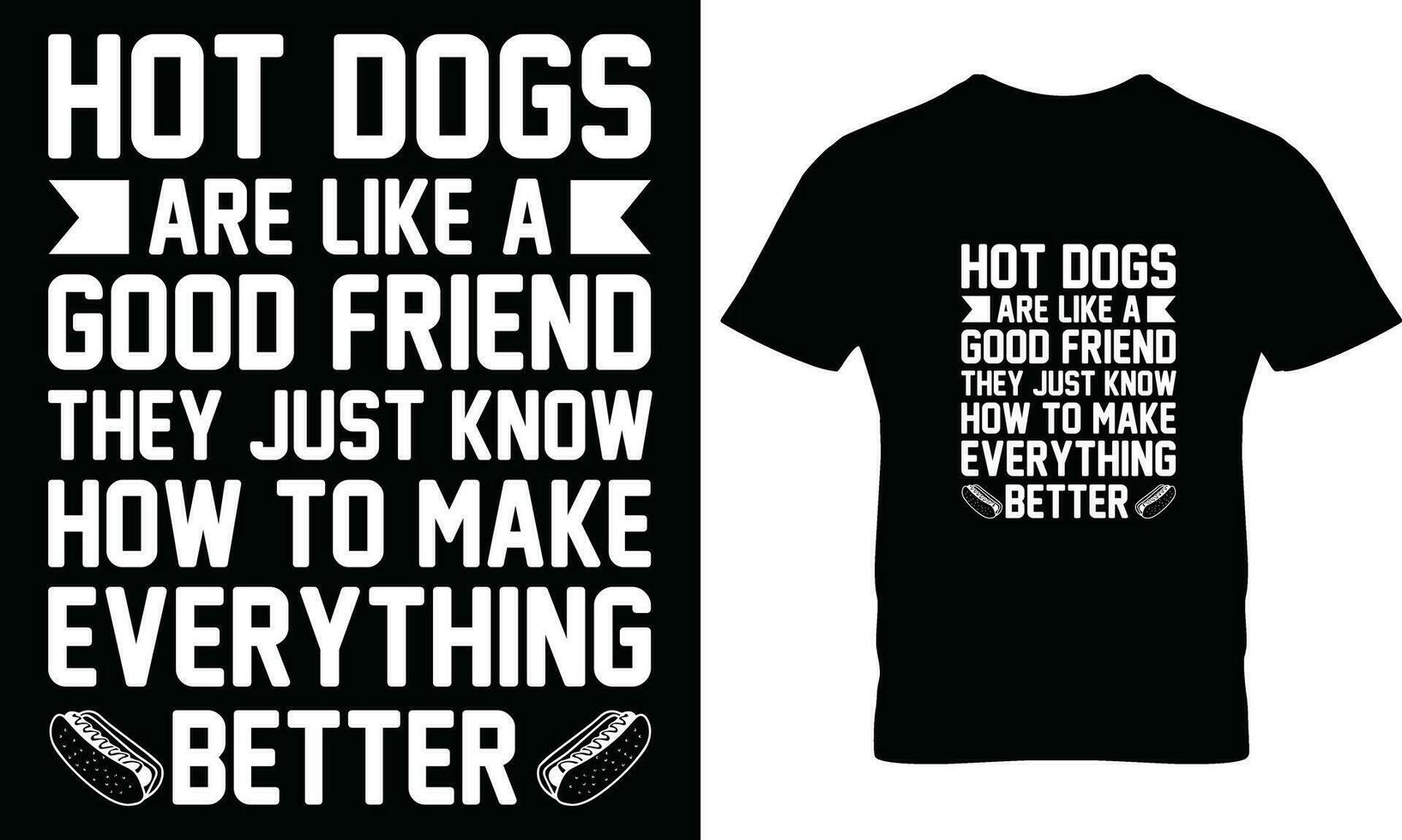 Hot-dog T-shirt conception vecteur graphique