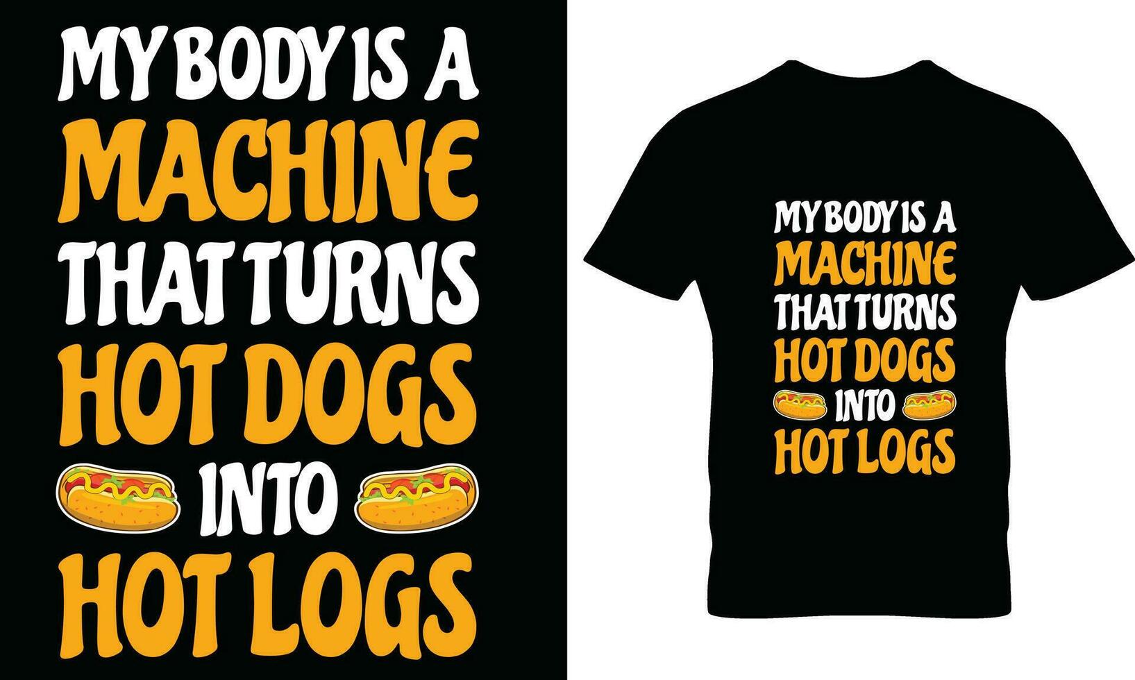 Hot-dog T-shirt conception vecteur graphique