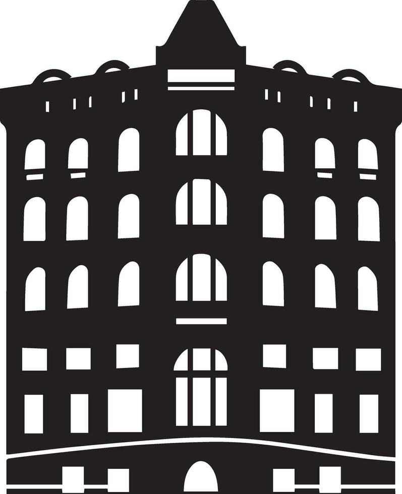 bâtiment vecteur silhouette illustration dix