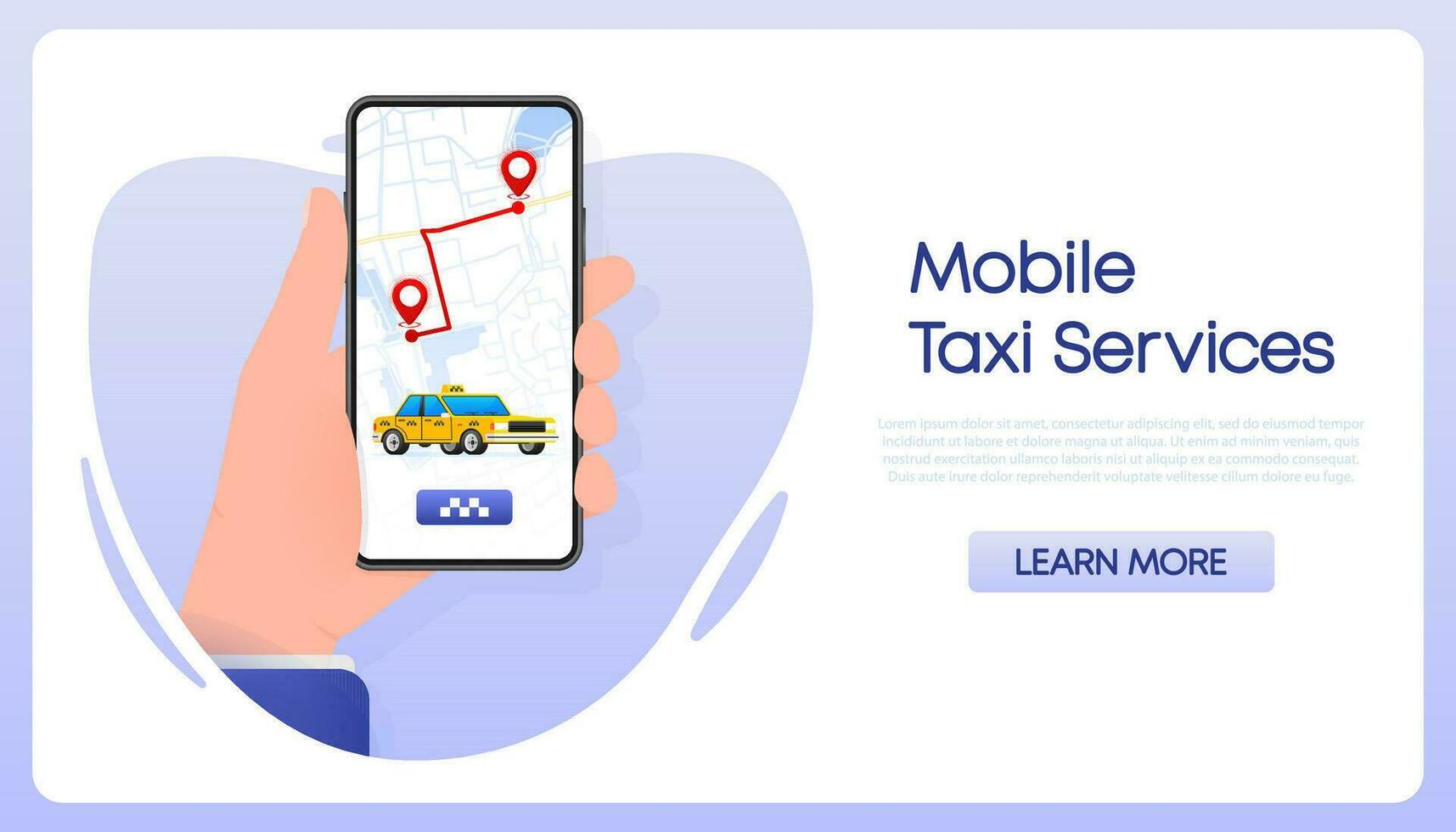 Taxi mobile application. Taxi service. commande en ligne. vecteur Stock illustration.